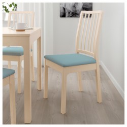 Фото4.Кресло, береза, сиденья Orrsta светло-голубой EKEDALEN IKEA 592.652.44